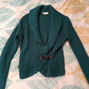 Ann Taylor LOFT turquoise sweater (size Large)